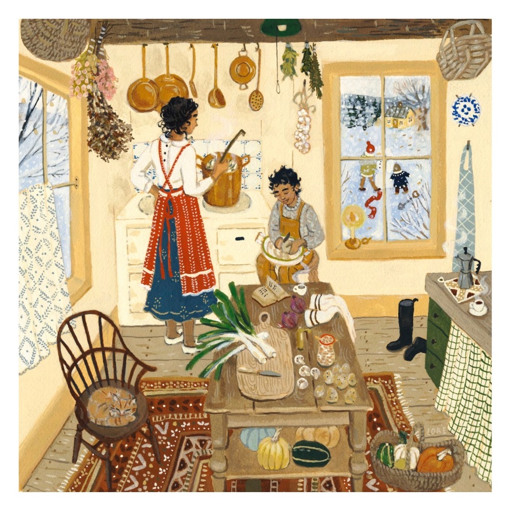 Lore Pemberton Cozy Kitchen Art Print